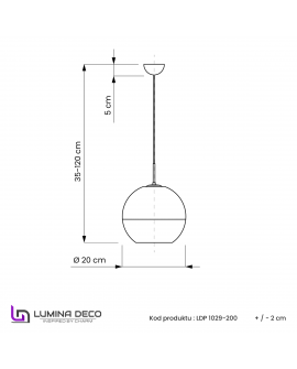 LAMPA WISZĄCA NOWOCZESNA CHROM VERONI D20 LUMINA DECO