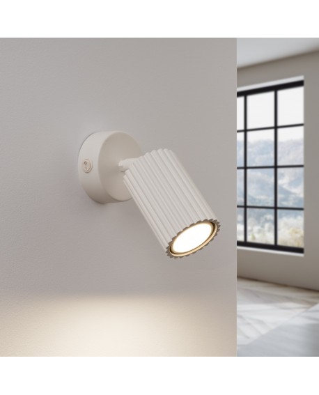 Kinkiet KARBON beżowy z włącznikiem Sollux SL.1598