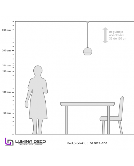 LAMPA WISZĄCA NOWOCZESNA RÓŻOWE ZŁOTO VERONI D20 LUMINA DECO