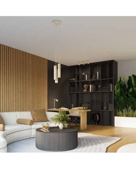 Plafon KARBON 3L beżowy Sollux SL.1600