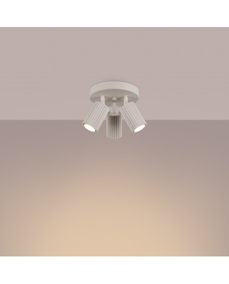 Plafon KARBON 3P beżowy Sollux SL.1601