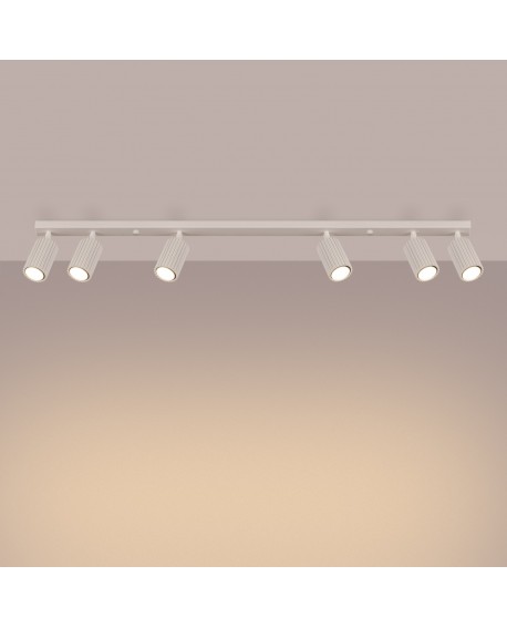 Plafon KARBON 6L beżowy Sollux SL.1604