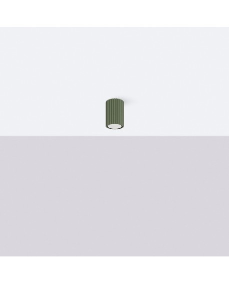 Plafon KARBON 10 zielony oliwkowy Sollux SL.1606