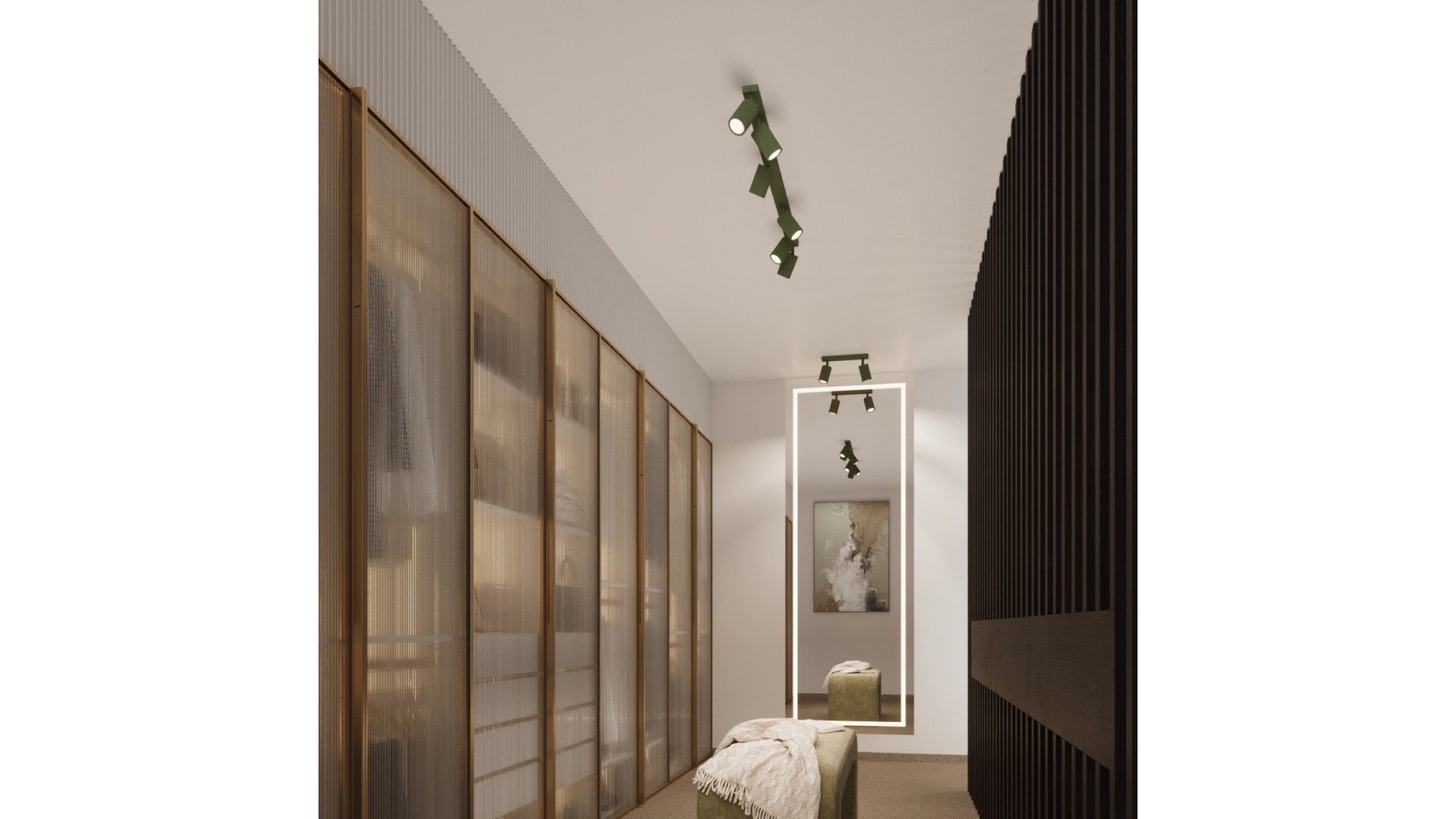 Plafon KARBON 10 zielony oliwkowy Sollux SL.1606