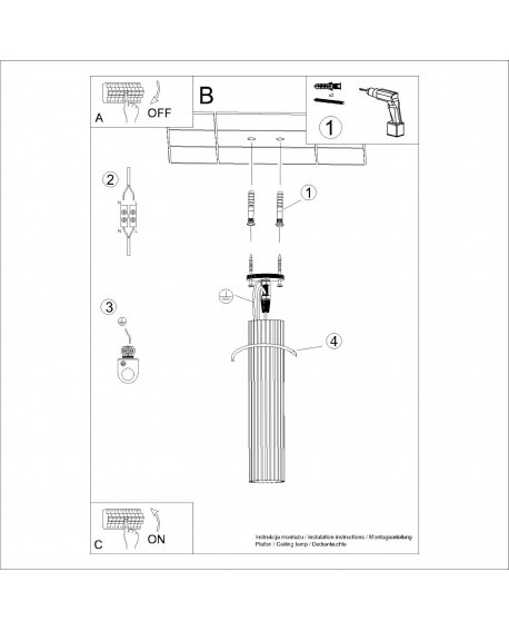 Plafon KARBON 40 zielony oliwkowy Sollux SL.1609