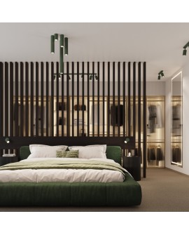 Plafon KARBON 60 zielony oliwkowy Sollux SL.1610