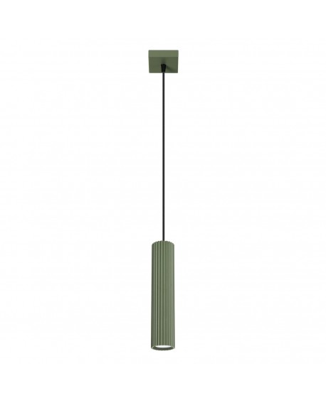 Lampa wisząca KARBON 1 zielony oliwkowy Sollux SL.1611