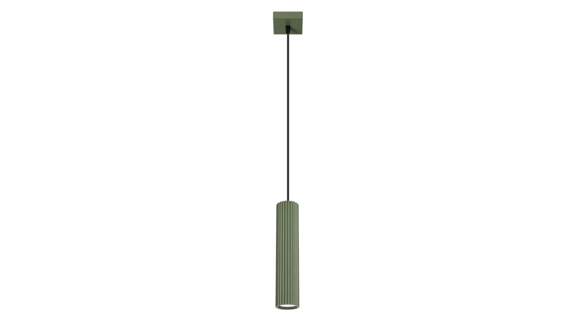 Lampa wisząca KARBON 1 zielony oliwkowy Sollux SL.1611