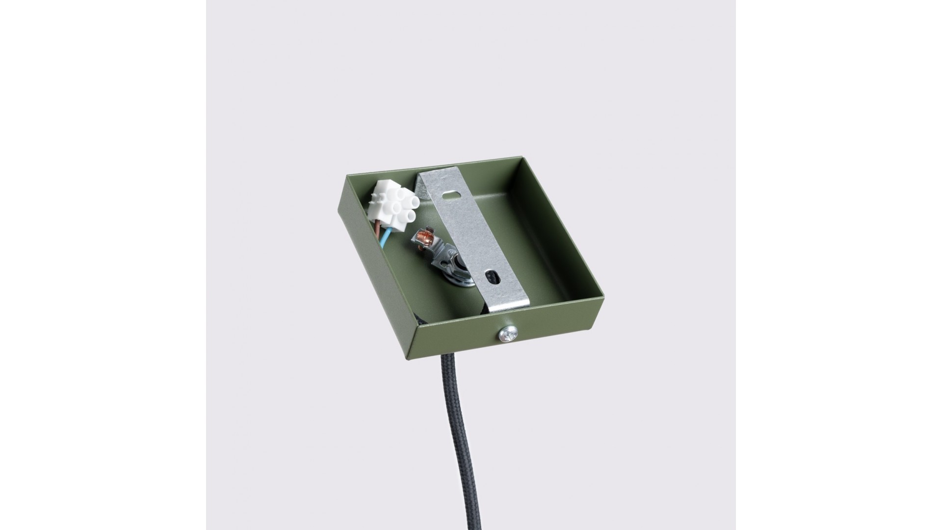 Lampa wisząca KARBON 1 zielony oliwkowy Sollux SL.1611