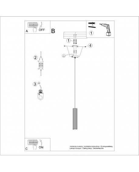 Lampa wisząca KARBON 1 zielony oliwkowy Sollux SL.1611