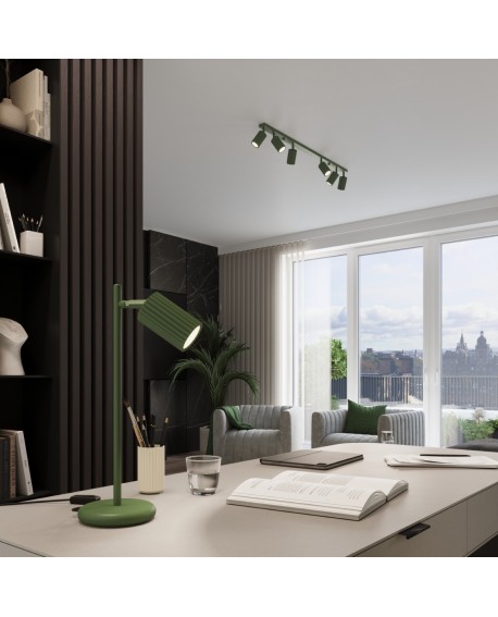 Lampa wisząca KARBON 1 zielony oliwkowy Sollux SL.1611