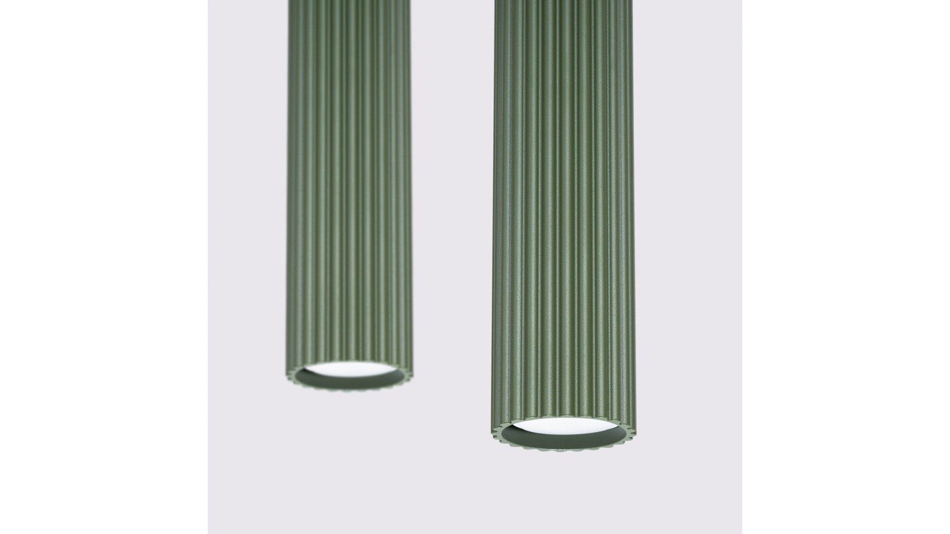 Lampa wisząca KARBON 2 zielona oliwka Sollux SL.1612