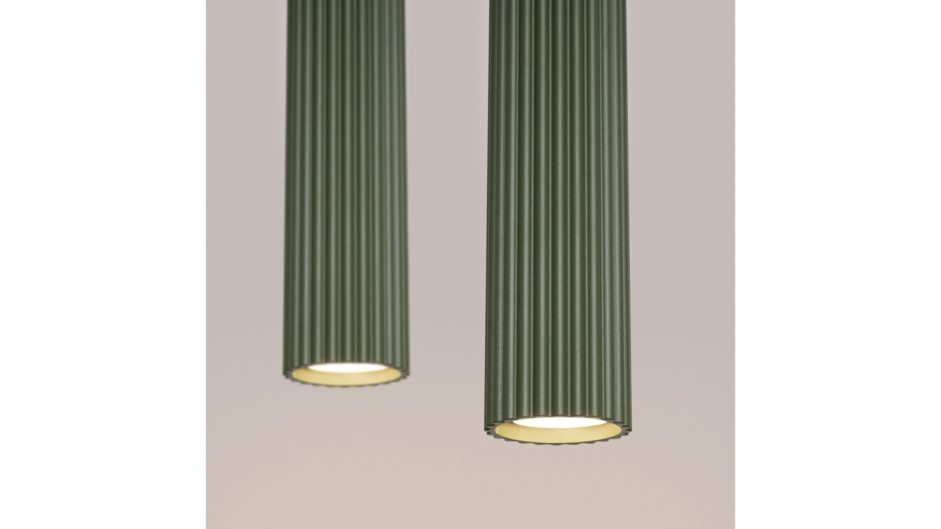 Lampa wisząca KARBON 2 zielona oliwka Sollux SL.1612