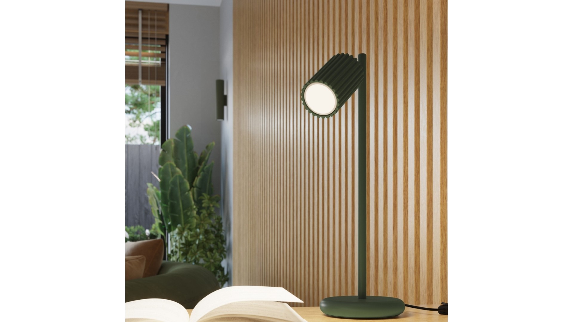 Lampa wisząca KARBON 3P zielona oliwka Sollux SL.1614