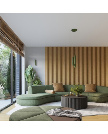 Kinkiet KARBON 30 zielony oliwkowy Sollux SL.1615