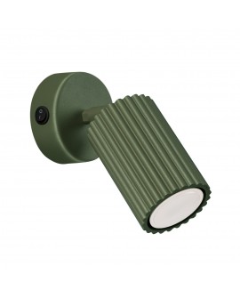 Kinkiet KARBON zielony oliwkowy z włącznikiem Sollux SL.1617