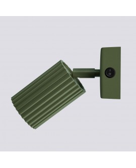 Kinkiet KARBON zielony oliwkowy z włącznikiem Sollux SL.1617