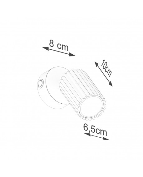 Kinkiet KARBON zielony oliwkowy z włącznikiem Sollux SL.1617