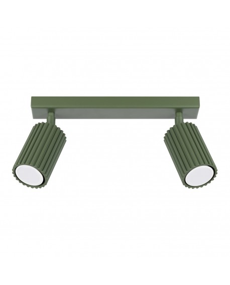 Plafon KARBON 2 zielony oliwkowy Sollux SL.1618