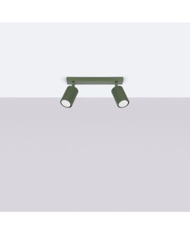 Plafon KARBON 2 zielony oliwkowy Sollux SL.1618