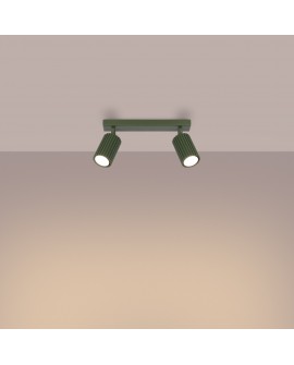 Plafon KARBON 2 zielony oliwkowy Sollux SL.1618