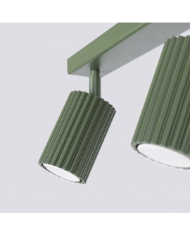 Plafon KARBON 2 zielony oliwkowy Sollux SL.1618