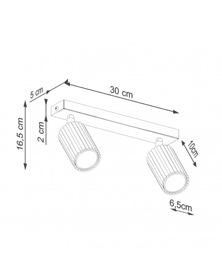 Plafon KARBON 2 zielony oliwkowy Sollux SL.1618