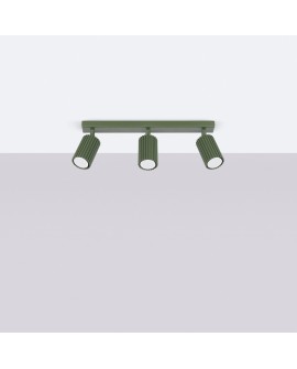 Plafon KARBON 3L zielony oliwkowy Sollux SL.1619