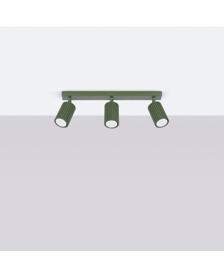 Plafon KARBON 3L zielony oliwkowy Sollux SL.1619