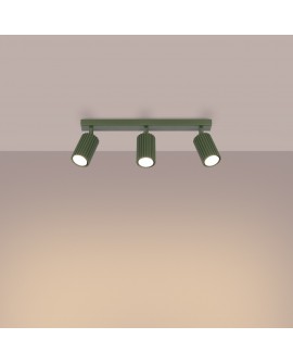 Plafon KARBON 3L zielony oliwkowy Sollux SL.1619