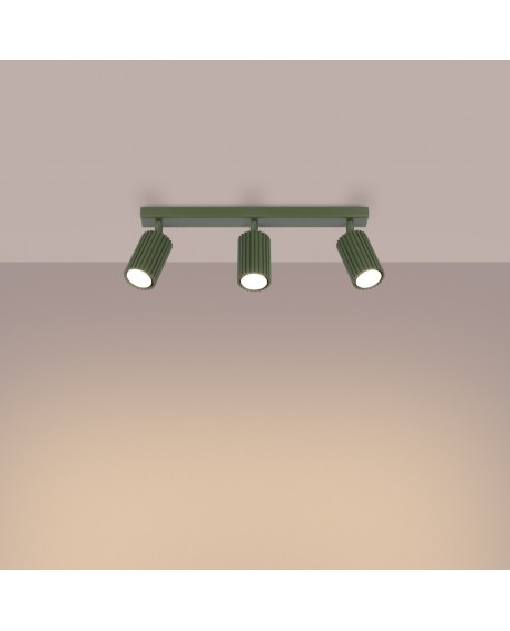 Plafon KARBON 3L zielony oliwkowy Sollux SL.1619