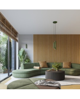 Plafon KARBON 3L zielony oliwkowy Sollux SL.1619