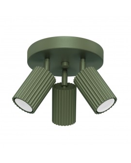 Plafon KARBON 3P zielony oliwkowy Sollux SL.1620