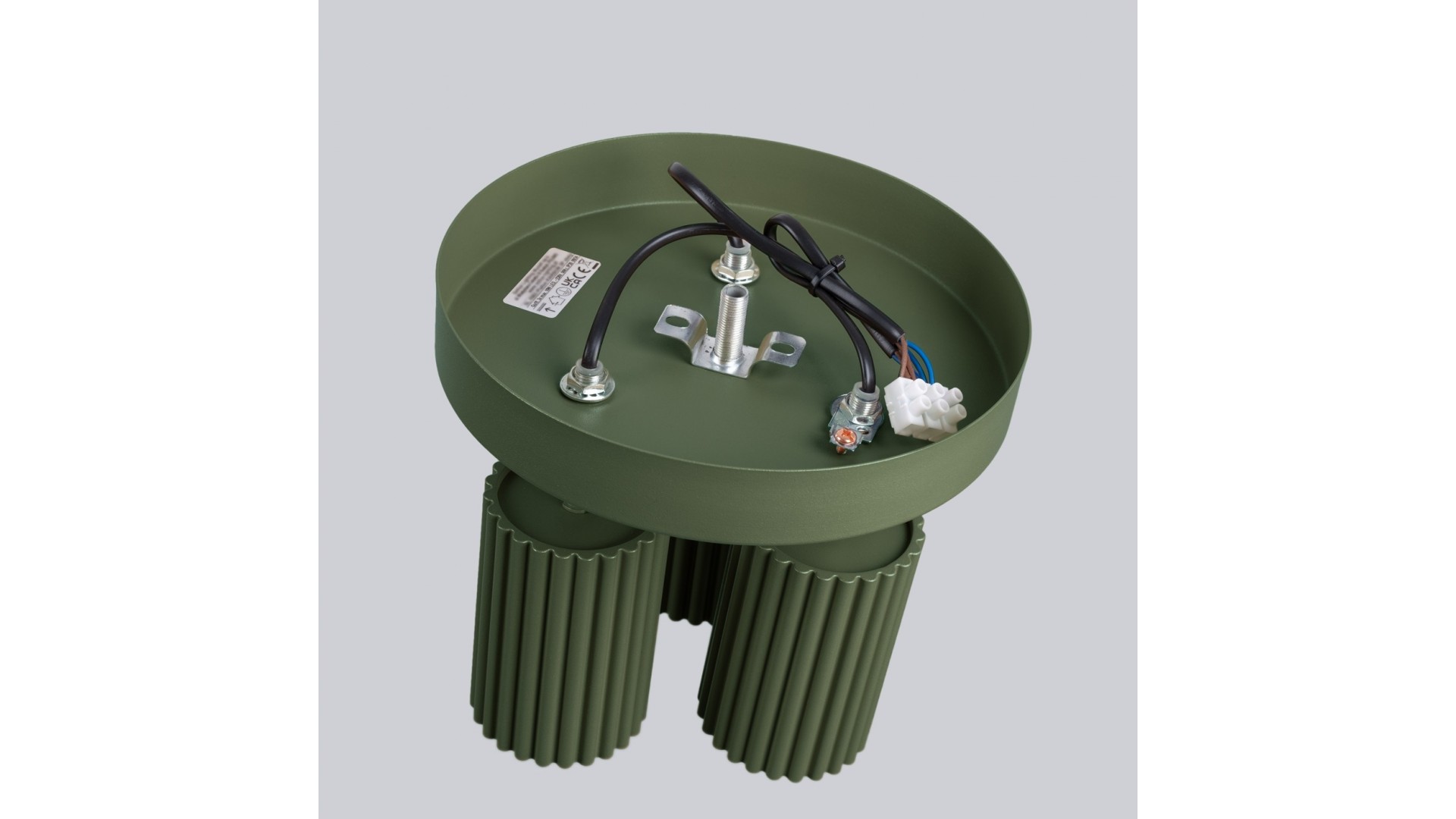 Plafon KARBON 3P zielony oliwkowy Sollux SL.1620