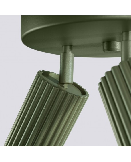 Plafon KARBON 3P zielony oliwkowy Sollux SL.1620