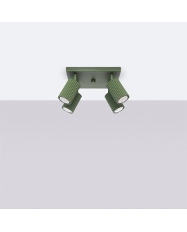 Plafon KARBON 4 zielony oliwkowy Sollux SL.1621