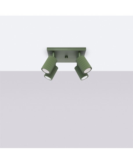 Plafon KARBON 4 zielony oliwkowy Sollux SL.1621