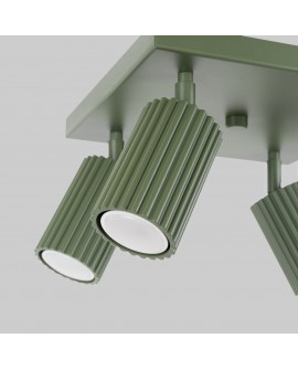 Plafon KARBON 4 zielony oliwkowy Sollux SL.1621