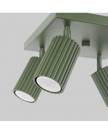 Plafon KARBON 4 zielony oliwkowy Sollux SL.1621
