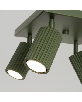 Plafon KARBON 4 zielony oliwkowy Sollux SL.1621