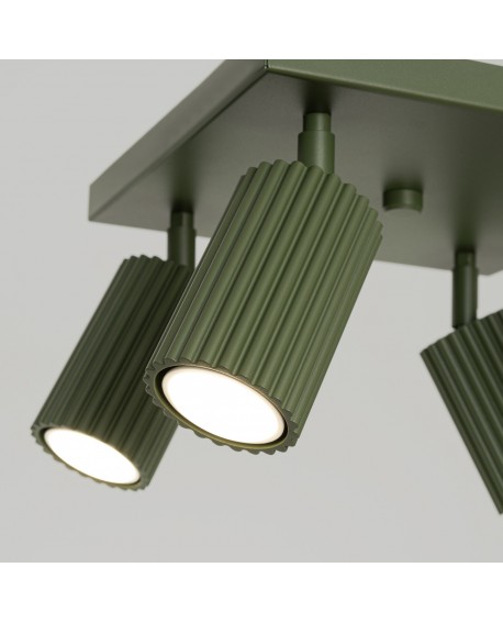 Plafon KARBON 4 zielony oliwkowy Sollux SL.1621