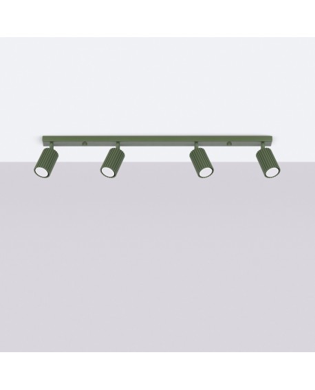 Plafon KARBON 4L zielony oliwkowy Sollux SL.1622