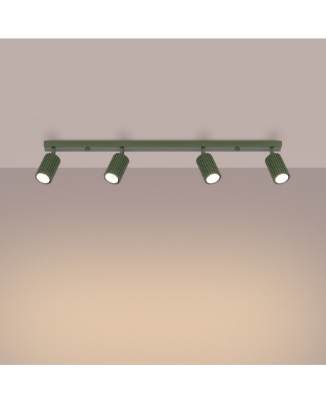 Plafon KARBON 4L zielony oliwkowy Sollux SL.1622