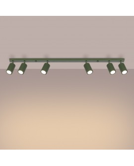 Plafon KARBON 6L zielony oliwkowy Sollux SL.1623