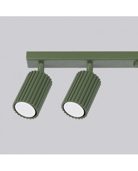 Plafon KARBON 6L zielony oliwkowy Sollux SL.1623