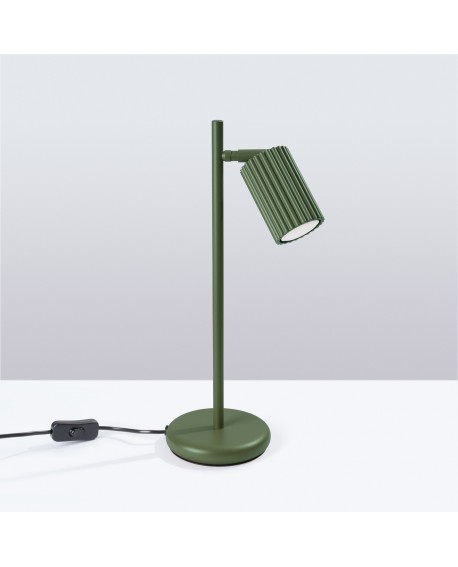 Lampa biurkowa KARBON zielona oliwka Sollux SL.1624