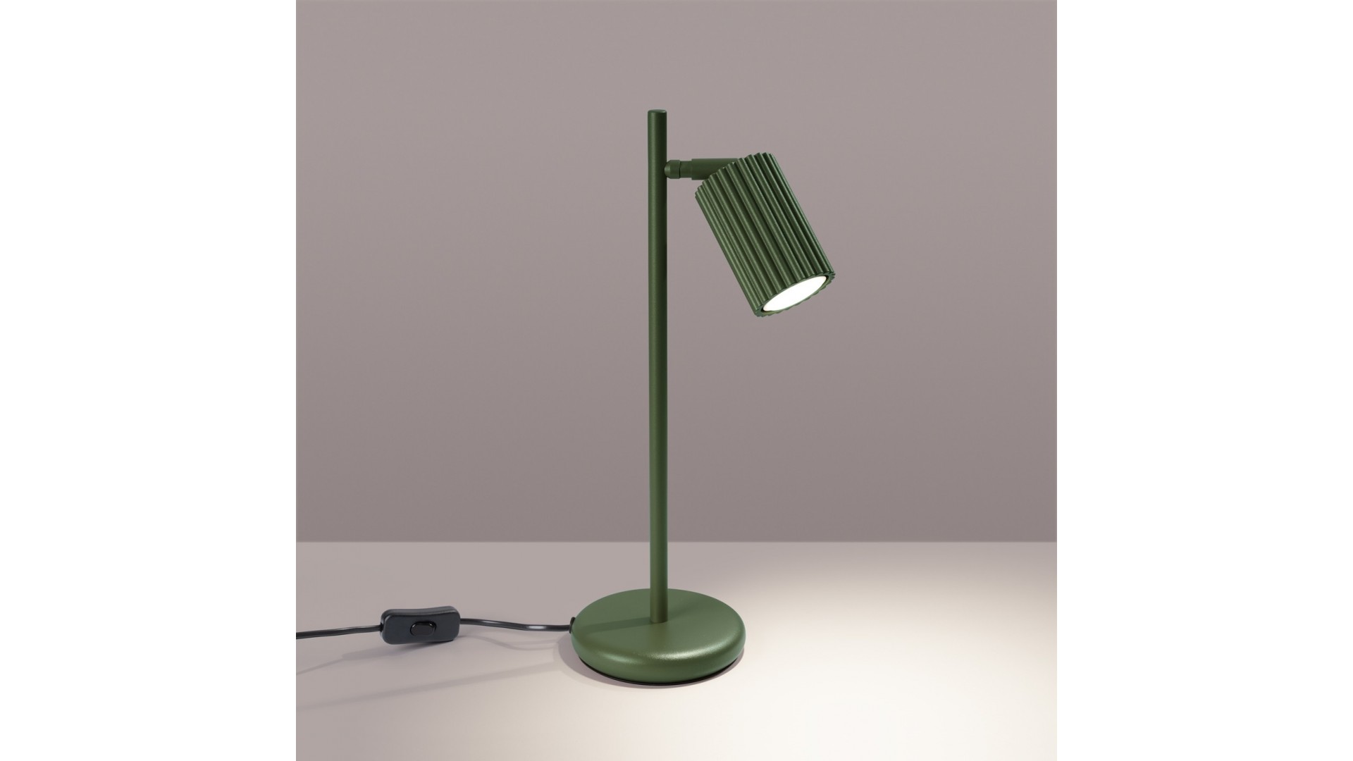 Lampa biurkowa KARBON zielona oliwka Sollux SL.1624