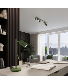 Lampa biurkowa KARBON zielona oliwka Sollux SL.1624