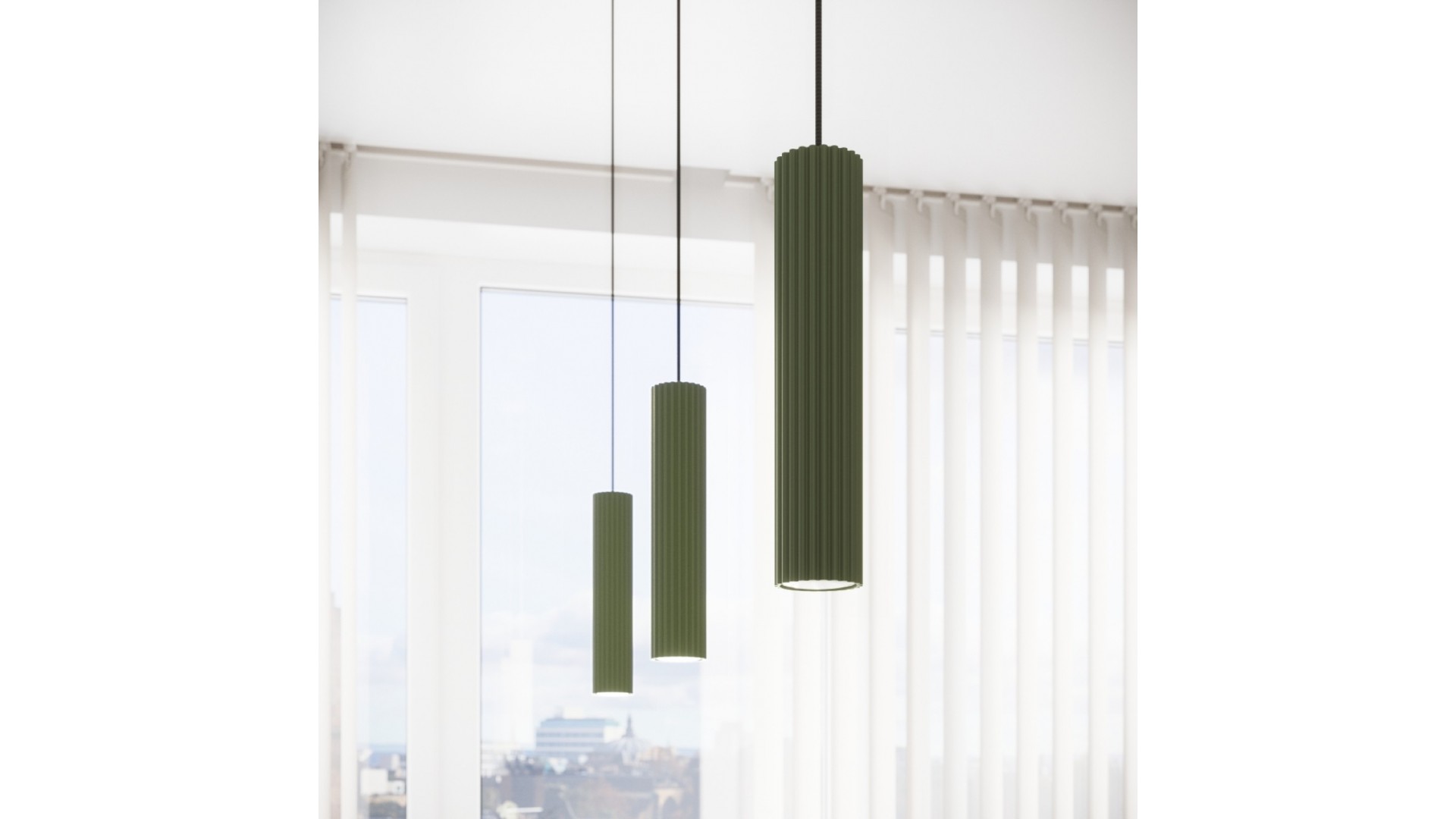 Lampa biurkowa KARBON zielona oliwka Sollux SL.1624