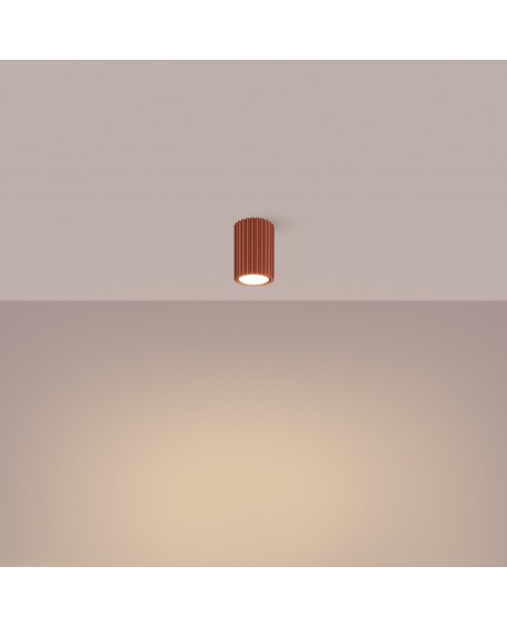 Plafon KARBON 10 ochra czerwona Sollux SL.1625